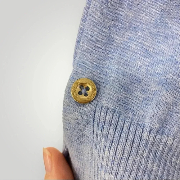 Lilly Pulitzer lightweight Sweater Button Blue Sz L - Picture 9 of 9